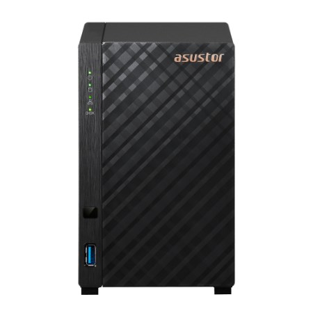NAS ASUSTOR AS1202T, 2 SLOT PER HARD DISK CON SUPPORTO RAID, PROCESSORE QUAD CORE AMD 1GB DI RAM